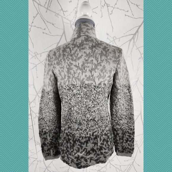 Lucy & Laurel Ombre Speckle Knit Alpaca Wool Blend Open Cardigan - Picture 3 of 4